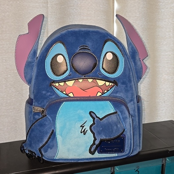 Loungefly Handbags - Loungefly Disney Stitch Shaka Backpack (Flocked)